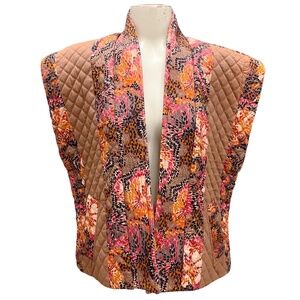 CHUFY MULTI PRINTED QUILTED VEST